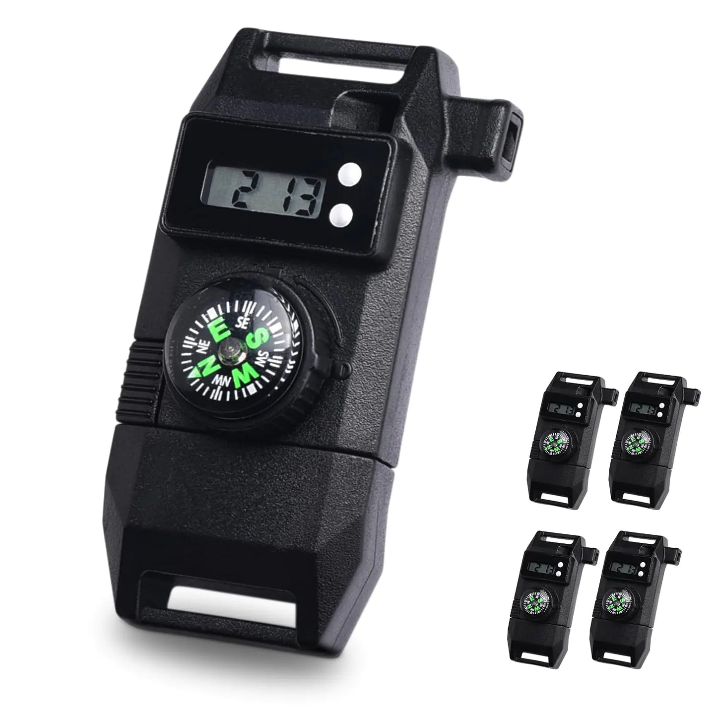 5 Pack 2/3 Inch Compass Whistle Kit